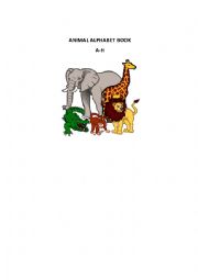 English Worksheet: Animal Alphabet Book A-G