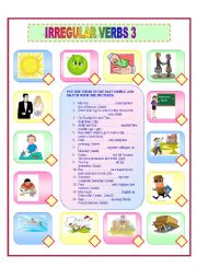 English Worksheet: IRREGULAR VERBS3