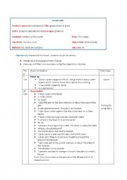 English Worksheet: lesson plan prepositions of place