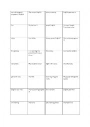 Present simple and present continuous dominoes puzzle