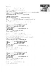 English Worksheet: Grammar practice with the famous song Fernando by Abba