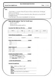 English Worksheet: Susan Watson  