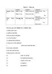 English Worksheet: there is/ there are