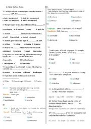 vocabulary worksheet