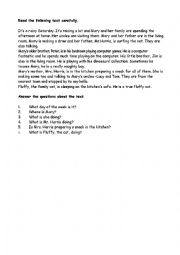 English Worksheet: Reading