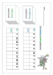 English Worksheet: The Doubling & Halving Machine! 