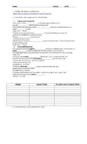 English Worksheet: Fairy tale The princess and the ogre