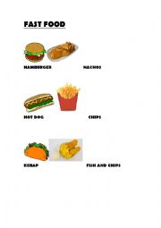 English Worksheet: FAST FOOD