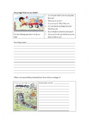 Recycling Writing Worksheet