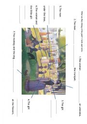 English Worksheet: What are they doing at the park?