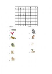 English Worksheet: crossword-animals
