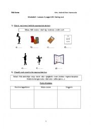 English Worksheet: Eating out