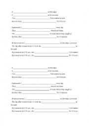 English Worksheet: All tense examples