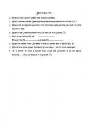 English Worksheet: Queen Elizabeths  message. LISTENING&WRITING