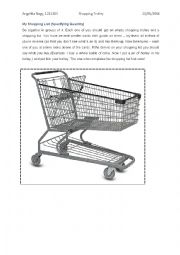 English Worksheet: Shopping Trolley