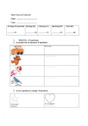 English Worksheet: test