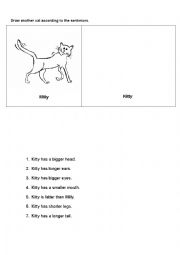 English Worksheet: comparative activity
