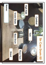 English Worksheet: Tin Can Drum Kit Worksheet