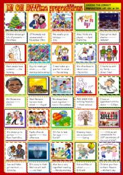 English Worksheet: Time prepositions AT ON IN