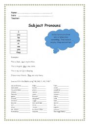 Subject Pronouns