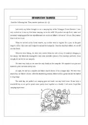 English Worksheet: Information transfer