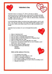 Valentines Day Comprehension 