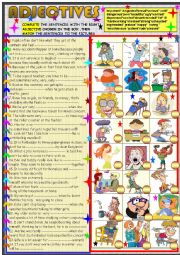 English Worksheet: Describing adjectives