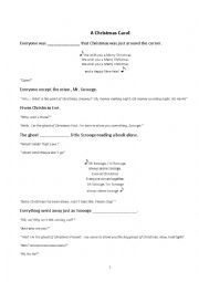 English Worksheet: A christmas carol 