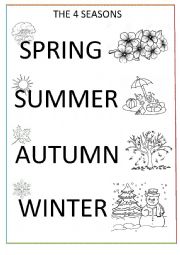 the four seasons coloring page