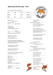 English Worksheet: Listening (song): What does the fox say? by Ylvis 