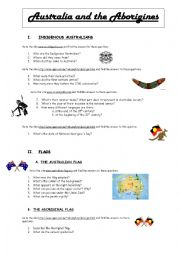 English Worksheet: Australia and the Aborigines