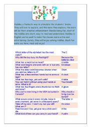 English Worksheet: Riddles