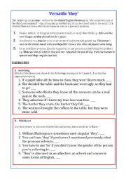 English Worksheet: Versatile they