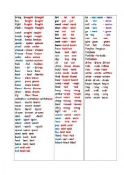 English Worksheet: irregular verbs