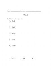 English Worksheet: lets go phonics 