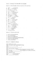 English Worksheet: To be exercises