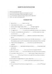 English Worksheet: Celebrities and Fame