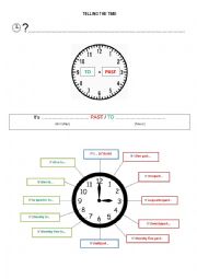 English Worksheet: Telling the time