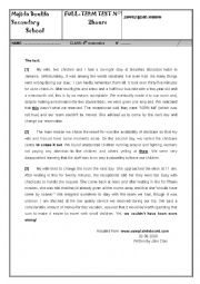 English Worksheet: a full-term exam for bac students