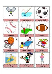 English Worksheet: Sport pictionary