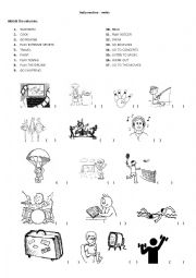 English Worksheet: Daily routine - verbs