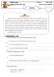 English Worksheet: This is a test for common core students