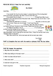 English Worksheet: reading