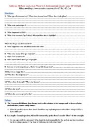 English Worksheet: Gas Leak California - Erin Brockovich