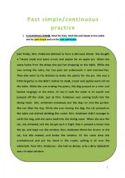 English Worksheet: Past simple/continuous
