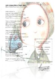 English Worksheet: BEAUTIFUL THAT WAY