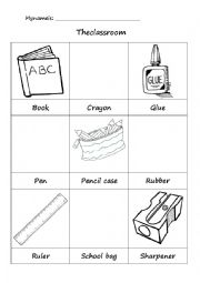 English Worksheet: Classroom