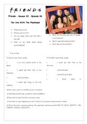 English Worksheet: Friends - season 3 episode 6 - The One With The Flashback