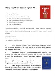 English Worksheet: The Big Bang Theory - Season 3 - Episode 22 - The Staircase Implementation