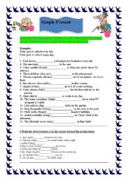 English Worksheet: Grammar (Simple Present Tense)